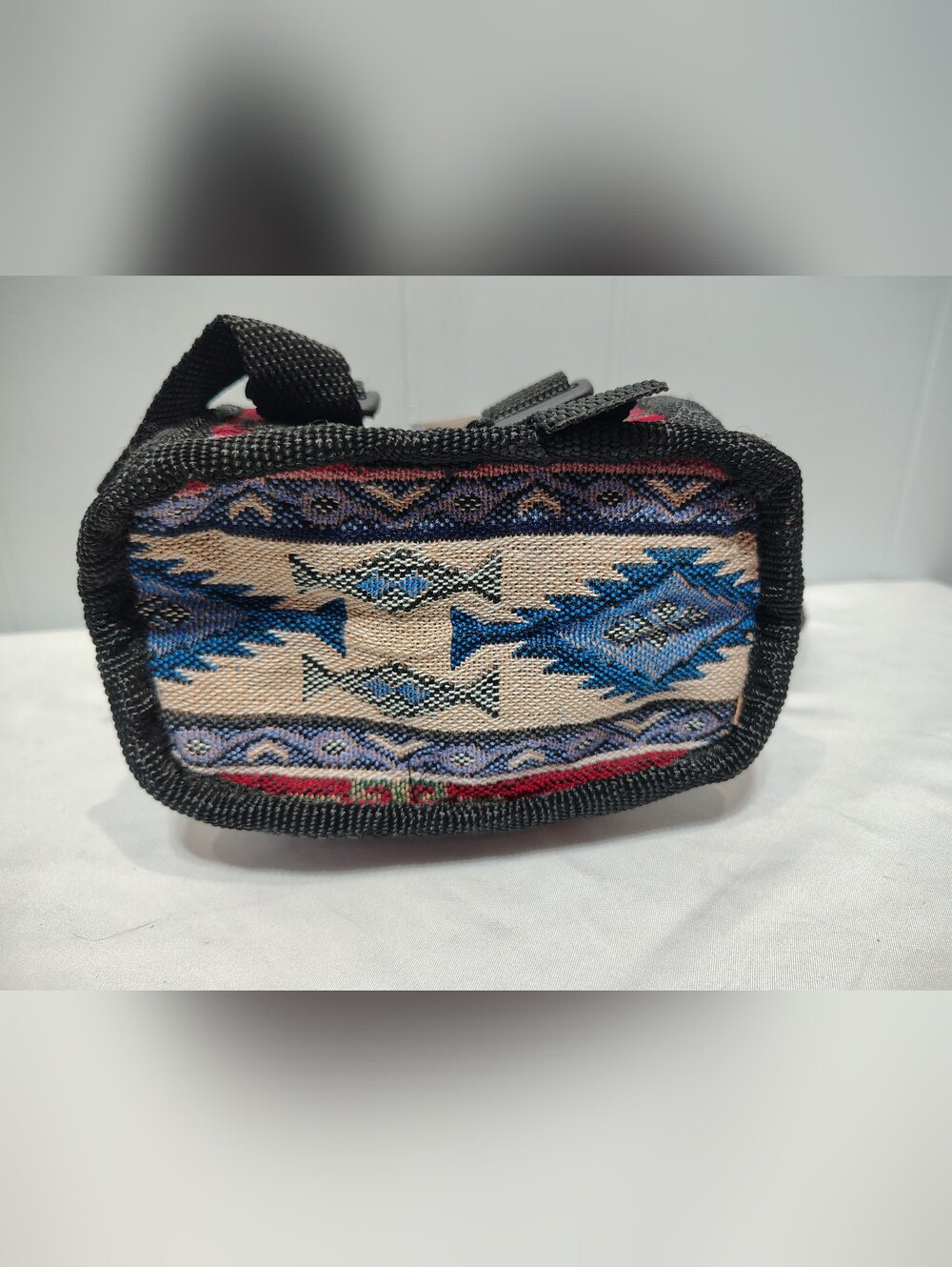 Vintage TET Collection Turkey Woven Tapestry Mini Backpack Geometric Grunge Boho - Picture 8 of 13